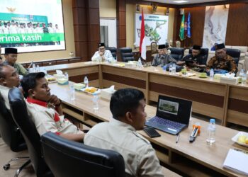 Suasana audiensi PWPM Jateng dengan PWM Jateng membahas persiapan Rapimwil Pemuda Muhammadiyah Jateng.